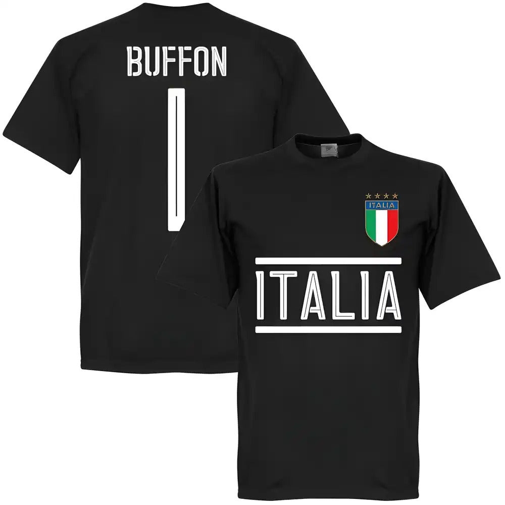 Italy Buffon 1 KIDS Team T-Shirt - Black_0