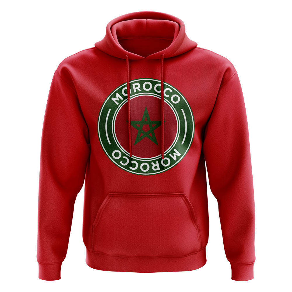 Morocco Football Badge Hoodie (Red)_0