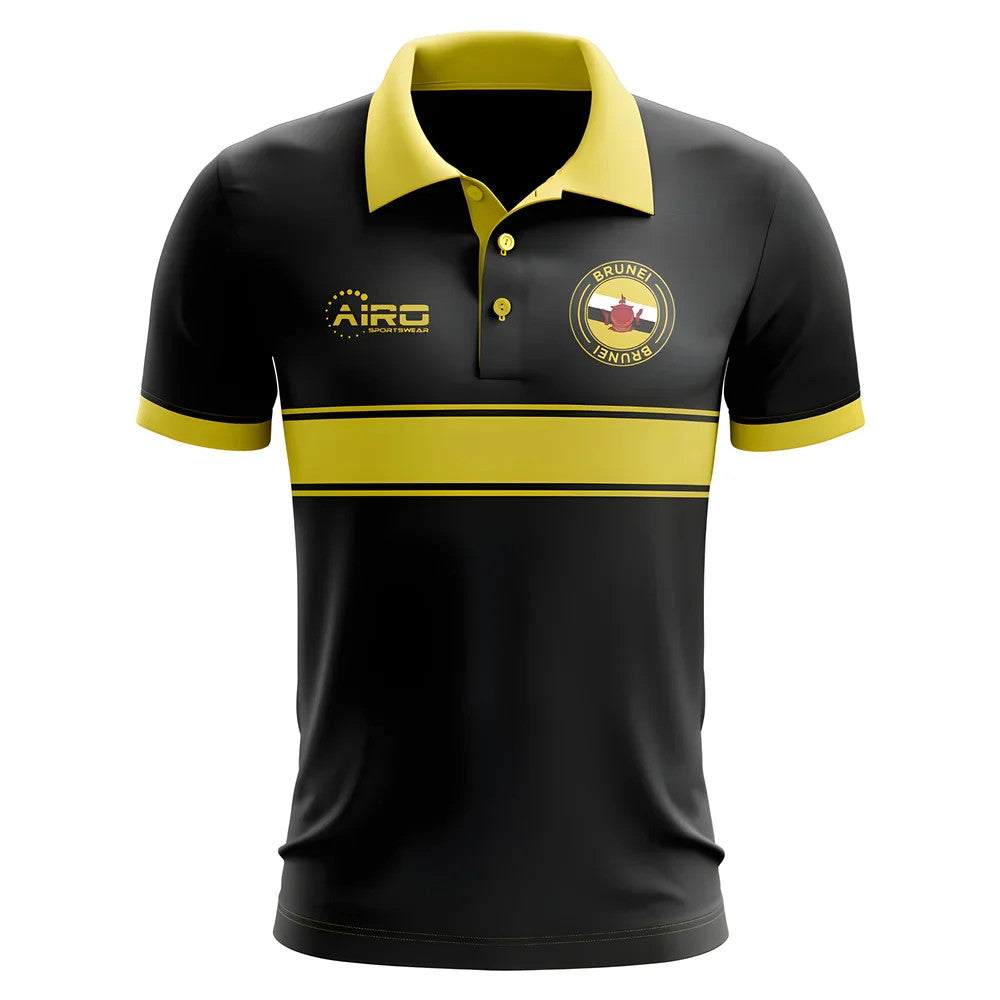 Brunei Concept Stripe Polo Shirt (Black)_0