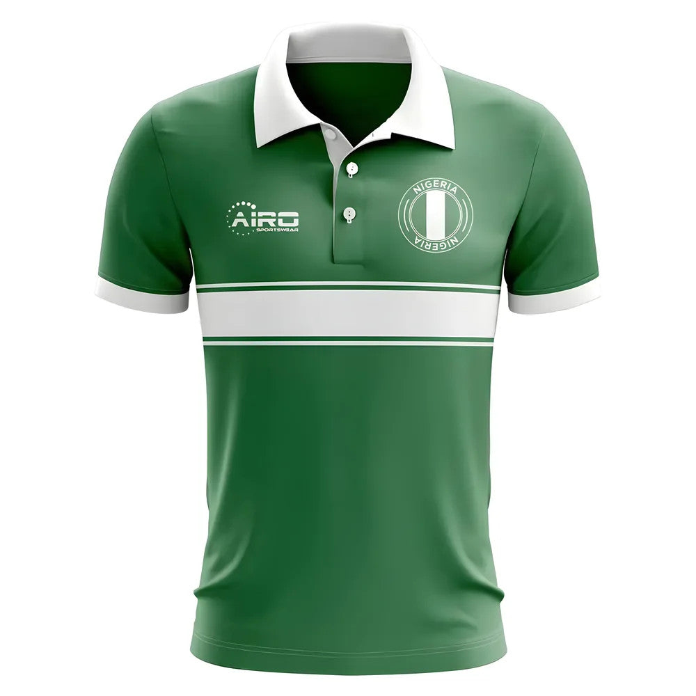 Nigeria Concept Stripe Polo Shirt (Green)_0