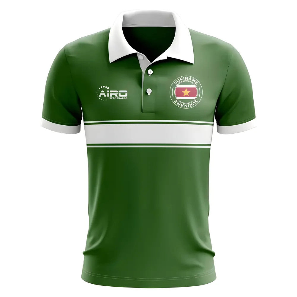 Suriname Concept Stripe Polo Shirt (Green)_0