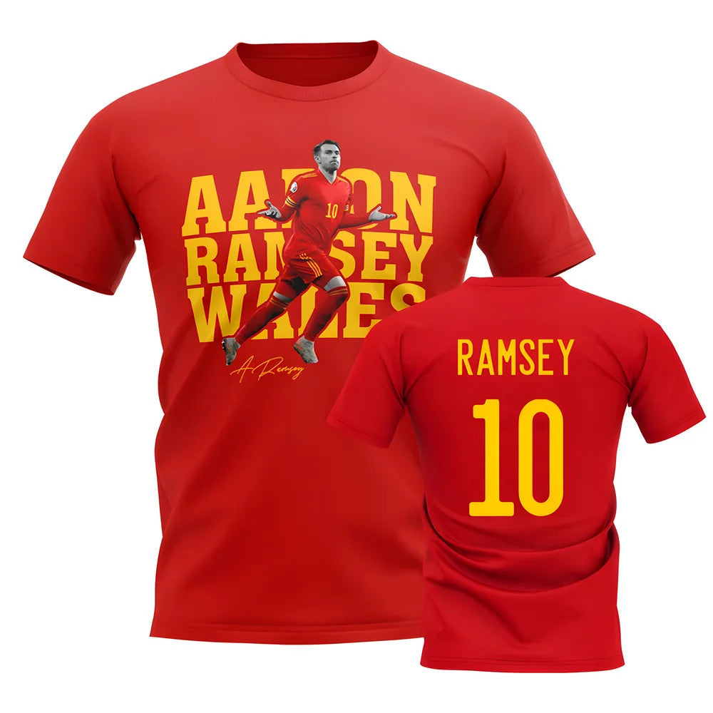 Aaron Ramsey Wales Player Tee (Red)_0