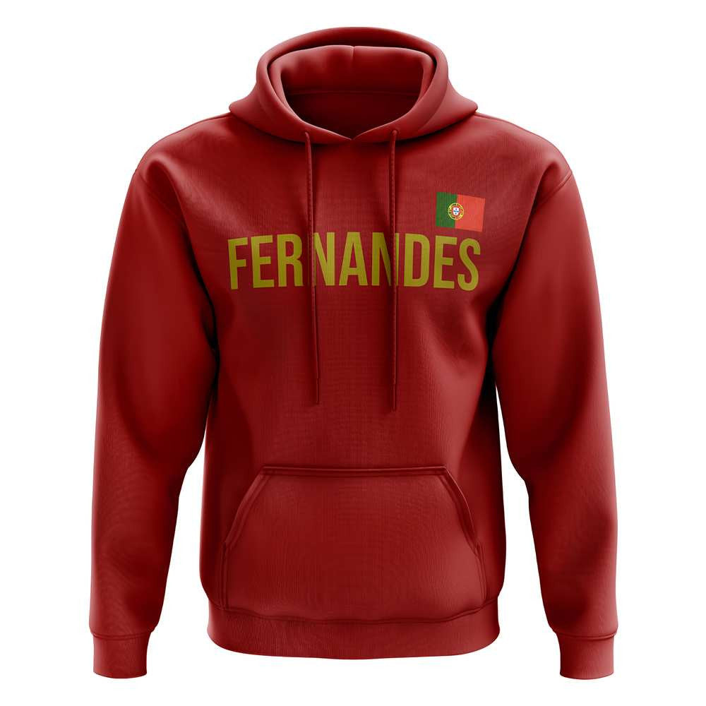 Bruno Fernandes Portugal name hoody (red)_0