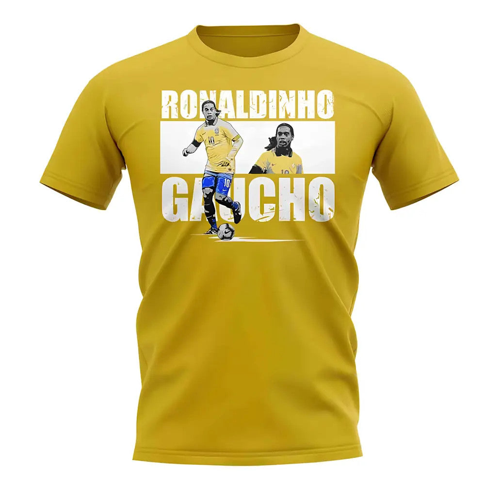 Ronaldinho Player Collage T-Shirt (Yellow)_0