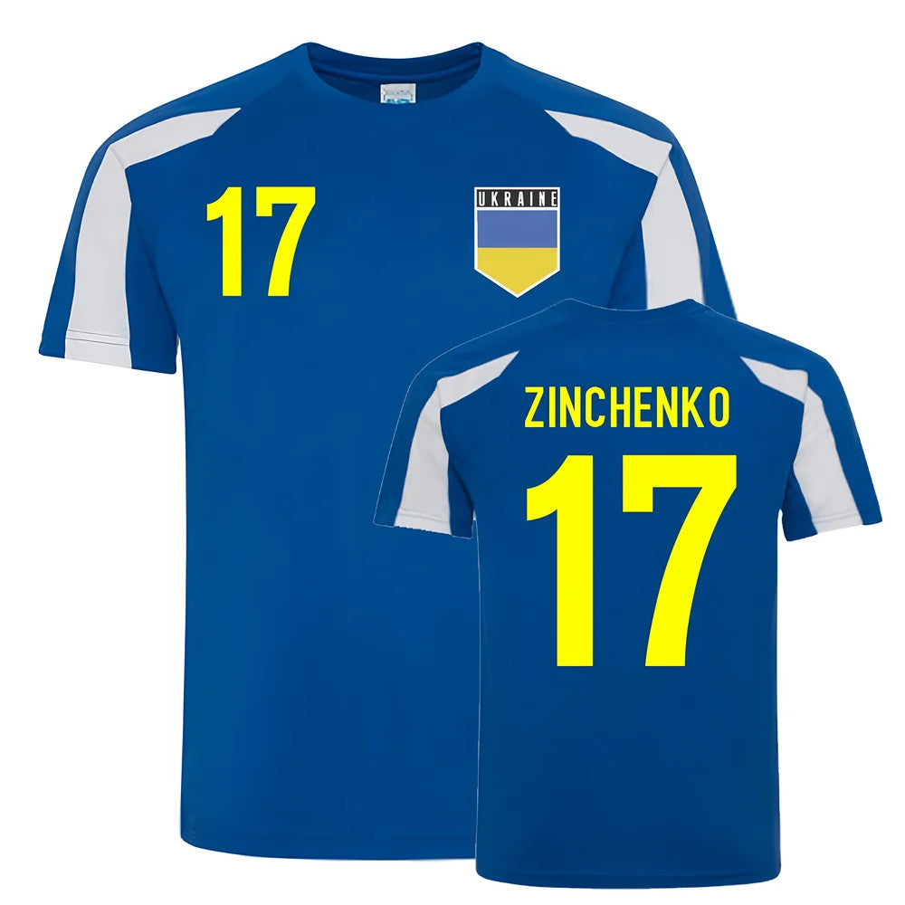Oleksandr Zinchenko Ukraine Sports Training Jersey (Blue)_0