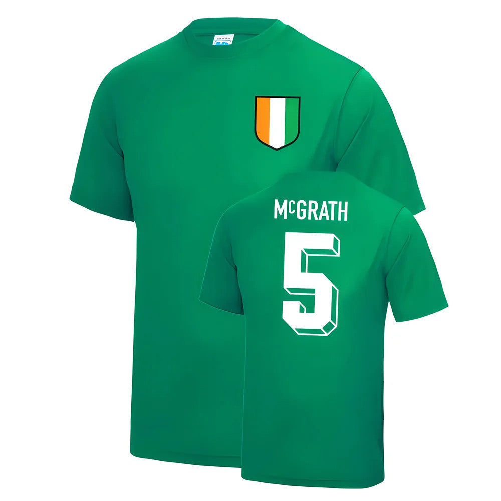 Paul McGrath Ireland World Cup Football T Shirt_0
