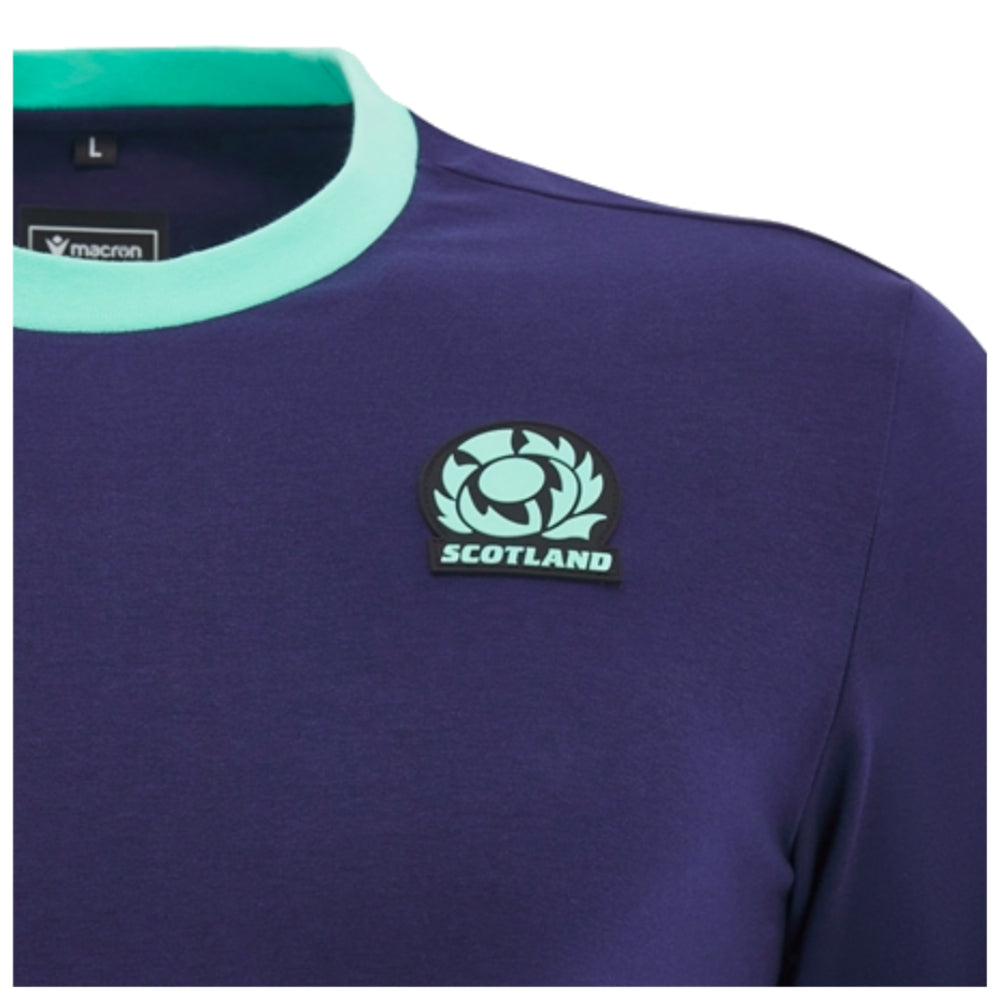 2024-2025 Scotland Rugby Travel LS Cotton Tee (Navy)_2