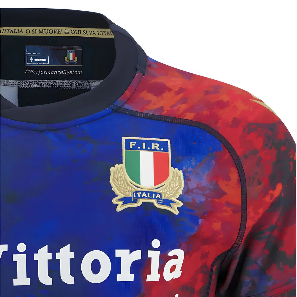 2025-2026 Italy FIR Rugby Training Jersey (Navy)_2