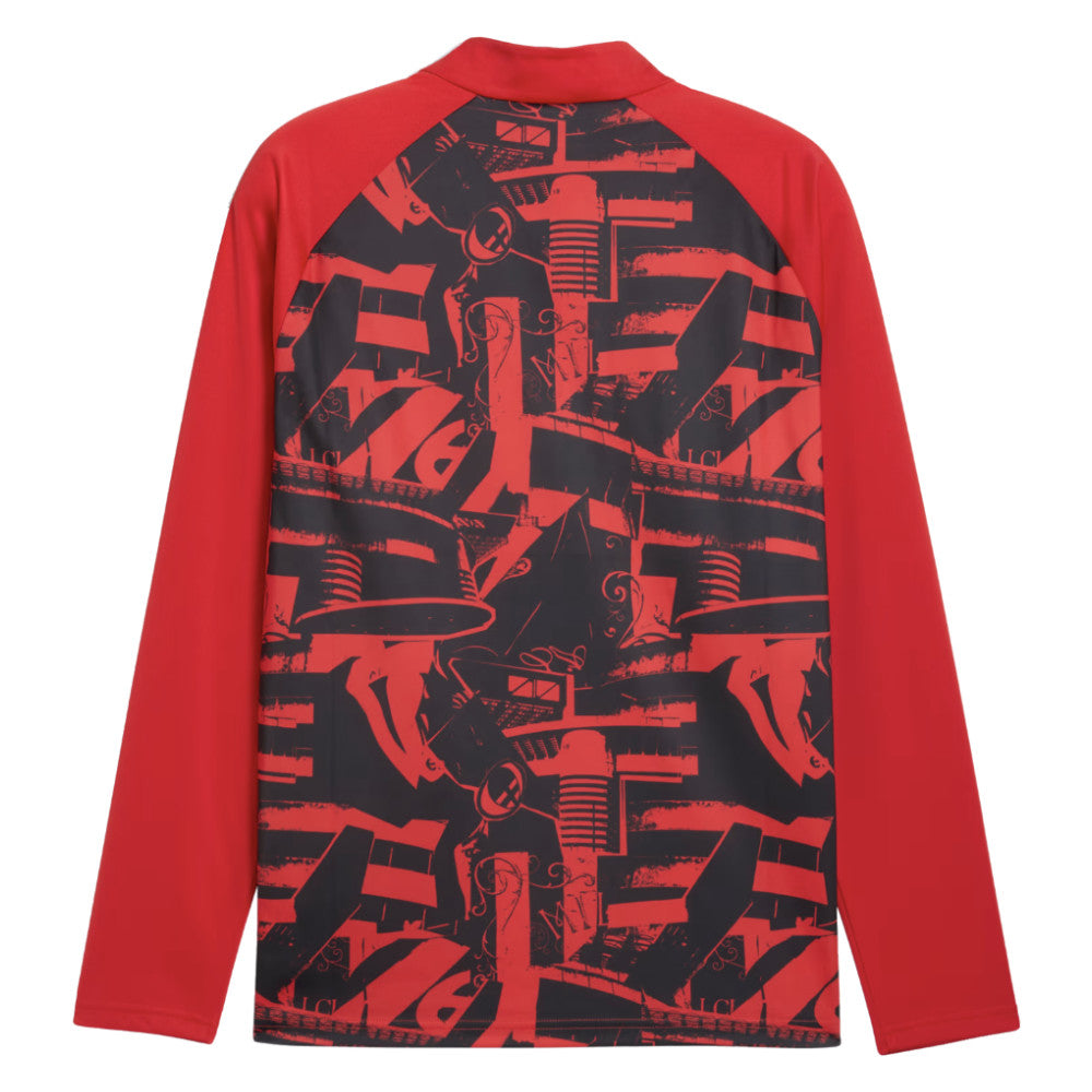 2026-2027 AC Milan Warm Up 1/4 Zip Top (Red)_1