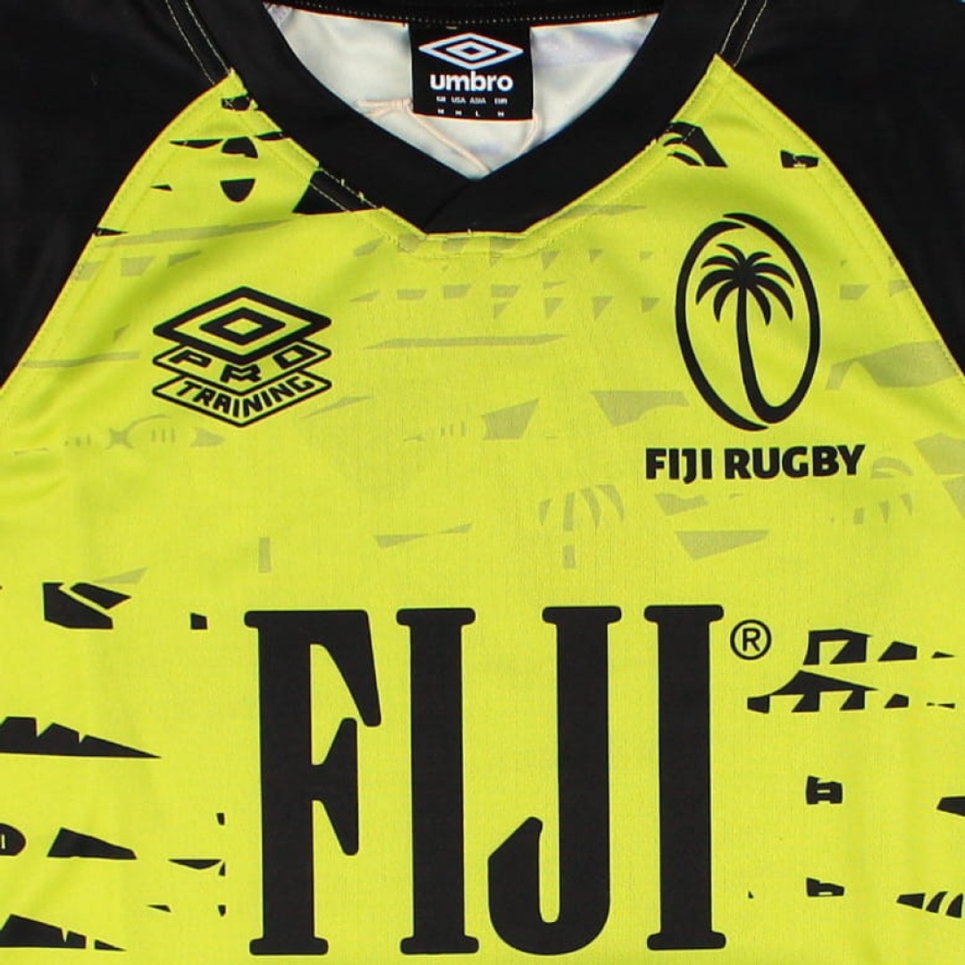 2026-2027 Fiji Rugby Training Shirt (Lime/Black)_2
