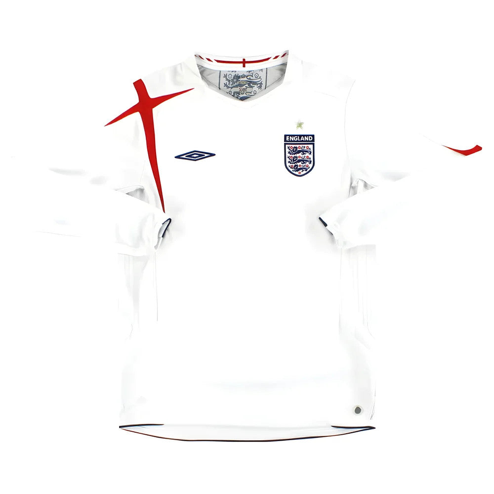 England 2005-07 Home Long Sleeve Shirt (XL) (Very Good)_0