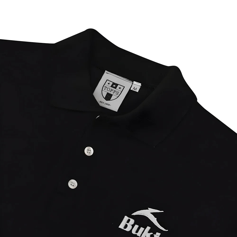 BUKTA Polo Black with White Cuffs_2