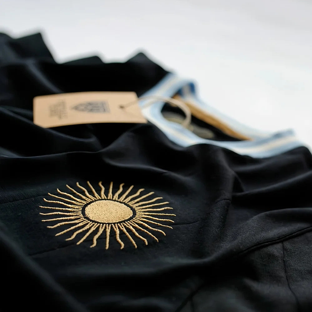 Vintage Argentina El Sol Negro Away Soccer Jersey_4