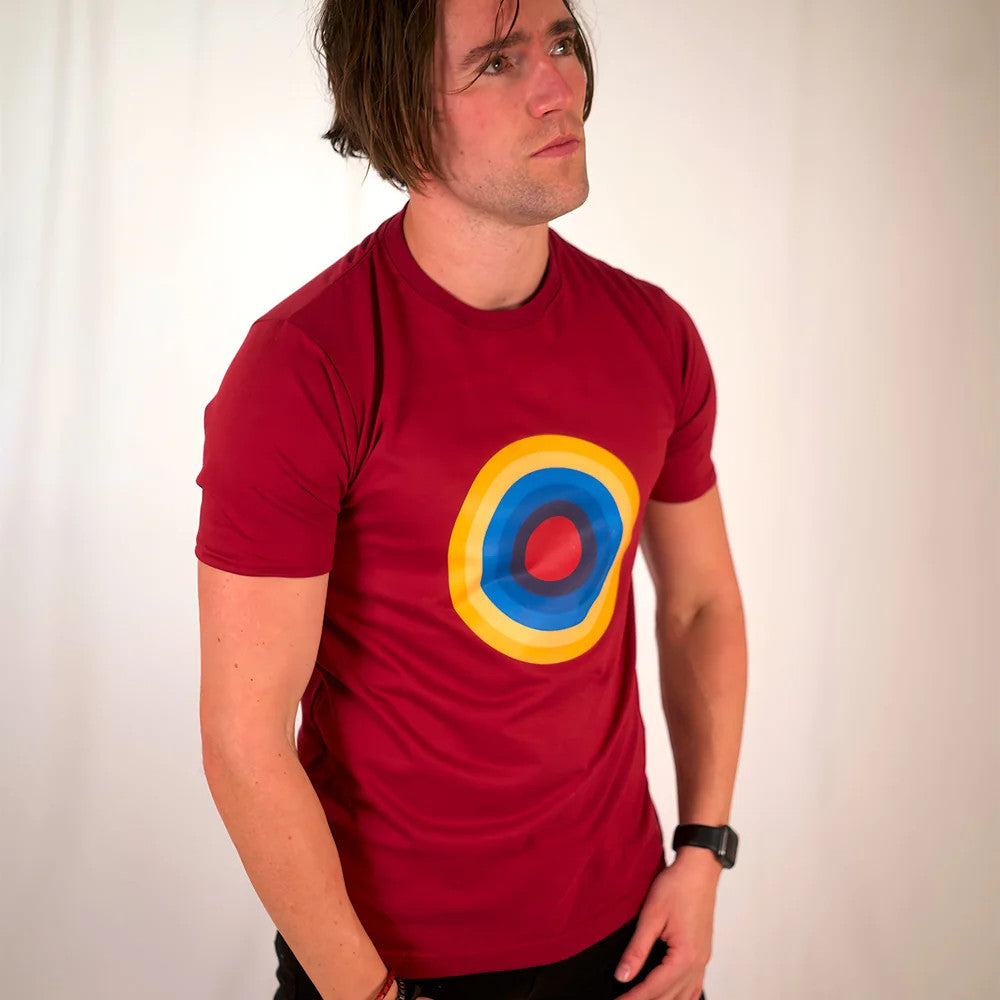 Maroon Roundal print t-shirt_2