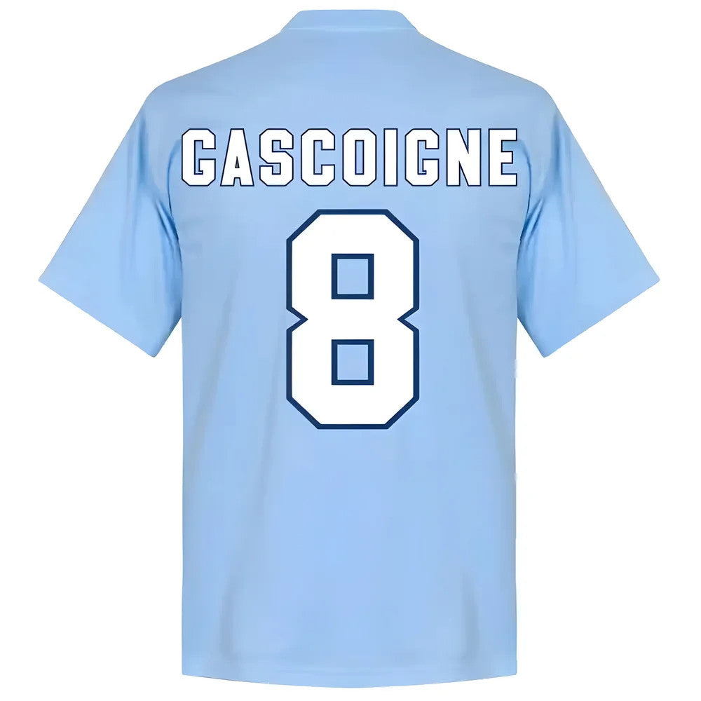 Lazio Paul Gascoigne 8 Team T-Shirt - Sky_2
