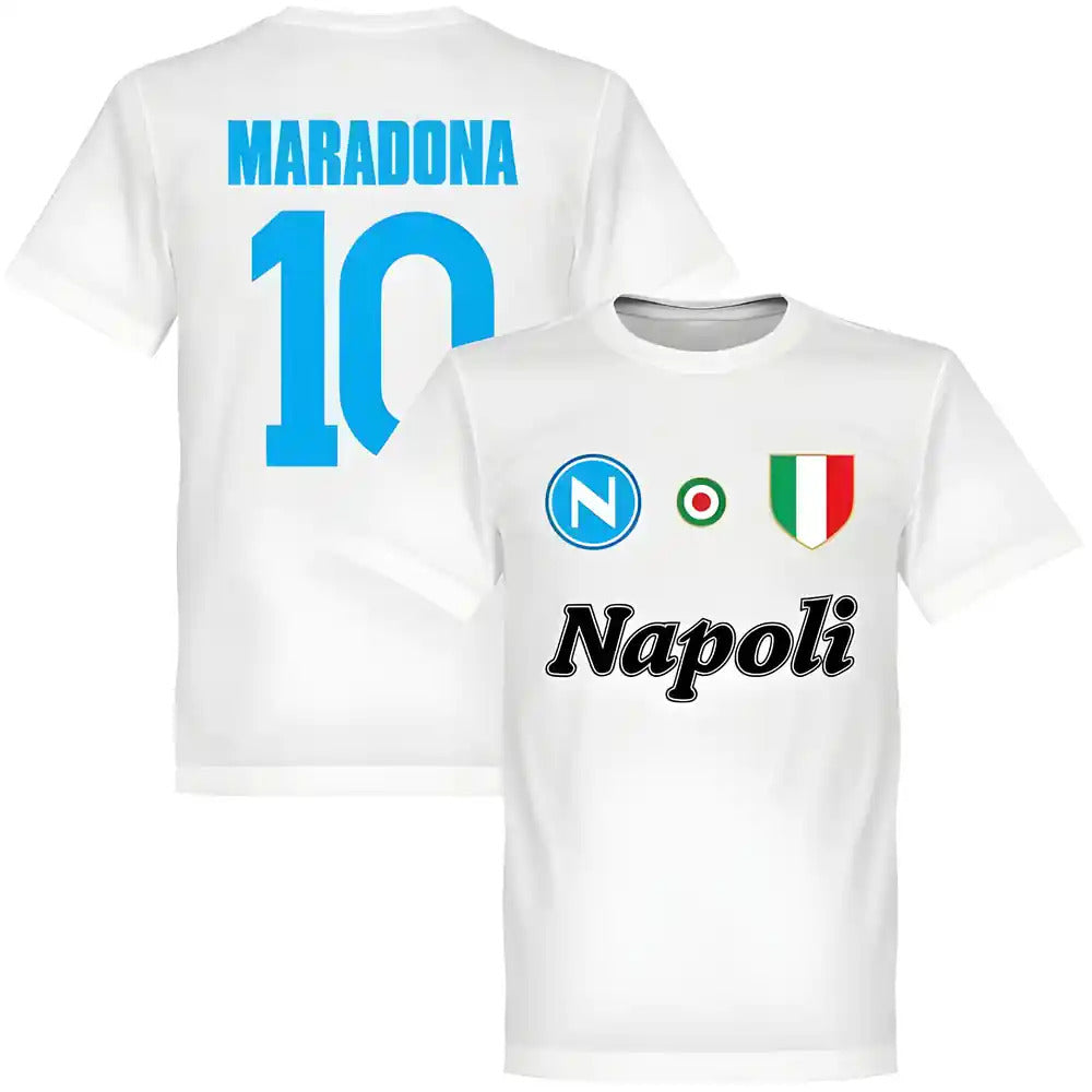 Napoli Maradona 10 Team T-Shirt - White_0