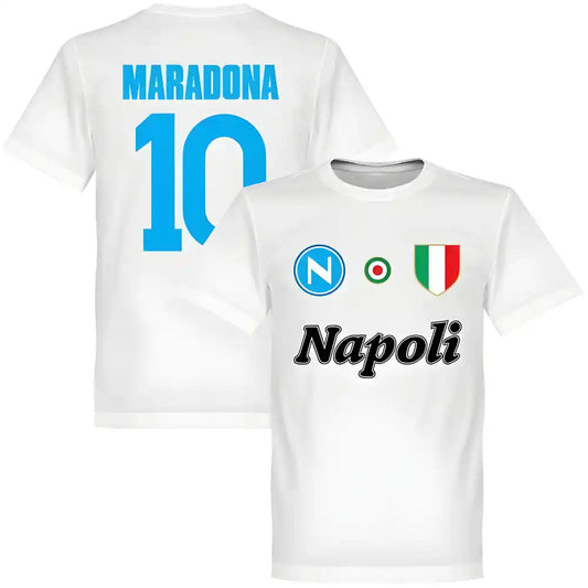 Napoli Maradona 10 Team T-Shirt - White_0