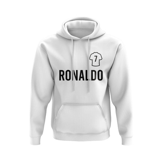 Cristiano Ronaldo Real Madrid Number Hoody (White)_0