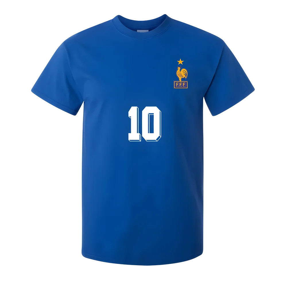 Zidedine Zidane France 1998 Home T-Shirt (Blue)_1