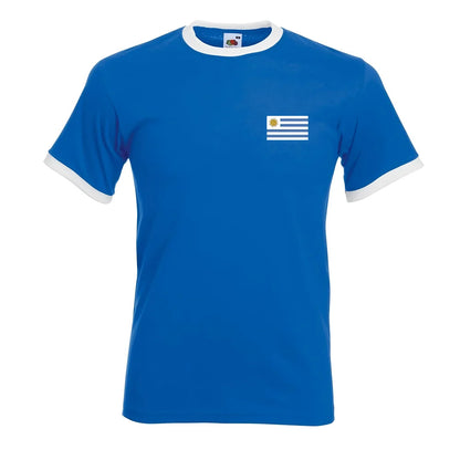 Luis Suarez Uruguay Ringer Tee (blue)_1
