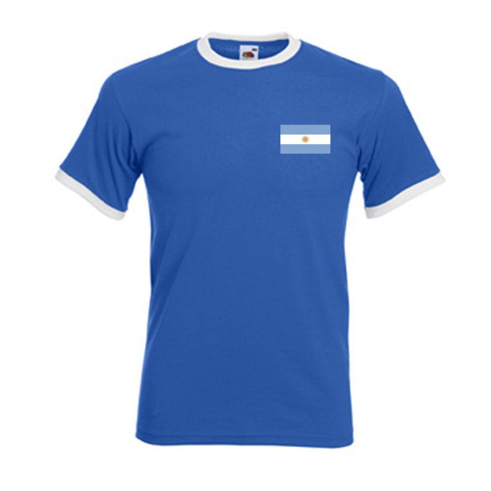 Diego Maradona Argentina Ringer Tee (blue)_1