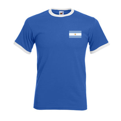 Diego Maradona Argentina Ringer Tee (blue)_1
