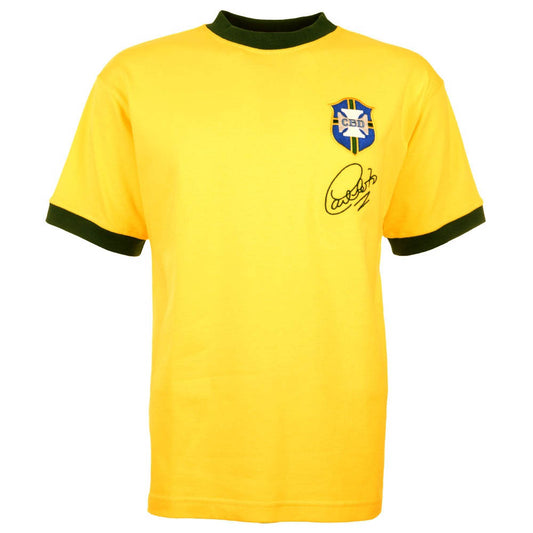 Brazil 1970 World Cup Carlos Alberto Retro Football Shirt_0