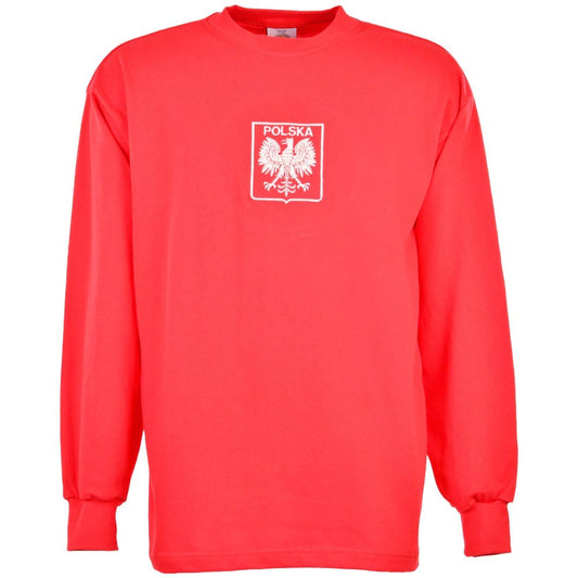Poland 1970s Red Retro Football Shirt_0