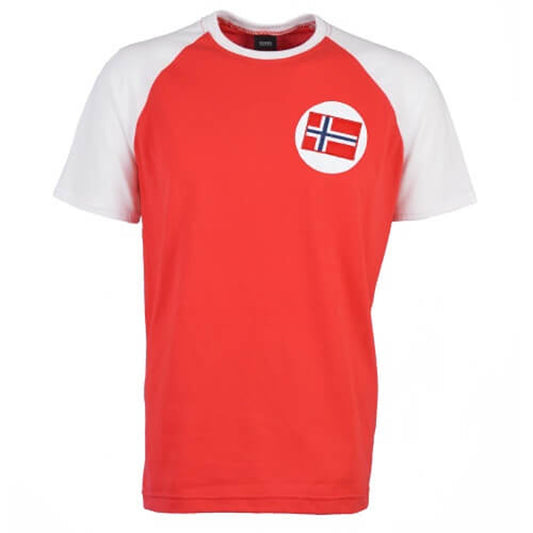 Norway Raglan Sleeve Red/White Retro T-Shirt_0