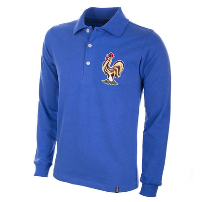 France 1950's Long Sleeve Retro Football Shirt_0