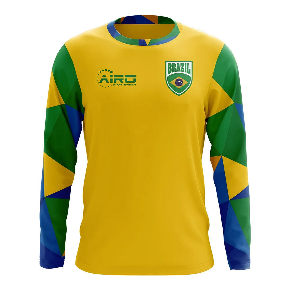 2025-2026 Brazil Long Sleeve Home Concept Football Shirt (Kids)_1