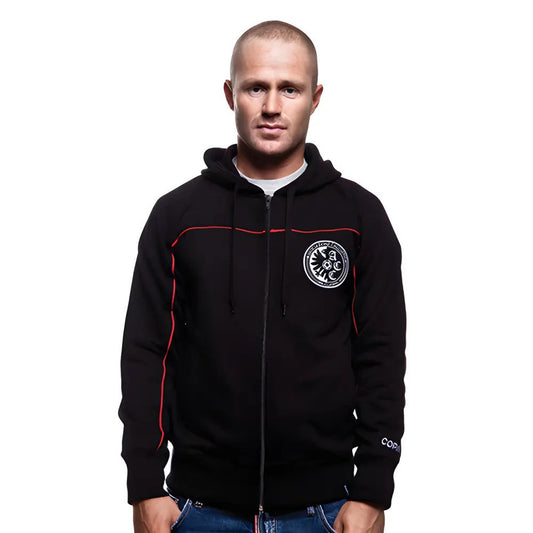 Mens COPA Calcistica Zip Hooded Sweater // Black 70% cotton/30%_0