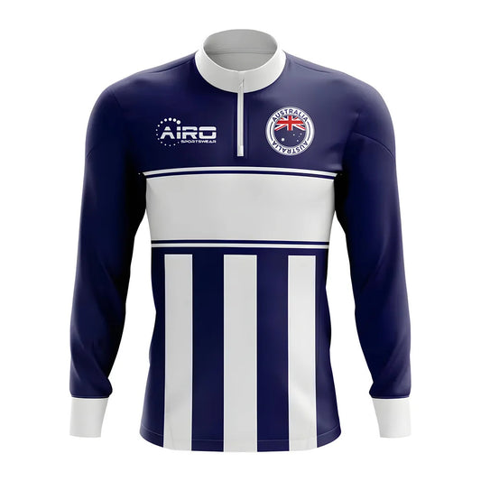 Australia Concept Football Half Zip Midlayer Top (Navy-White)_0