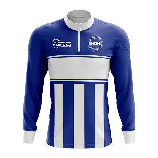 Honduras Concept Football Half Zip Midlayer Top (Blue-White)_0