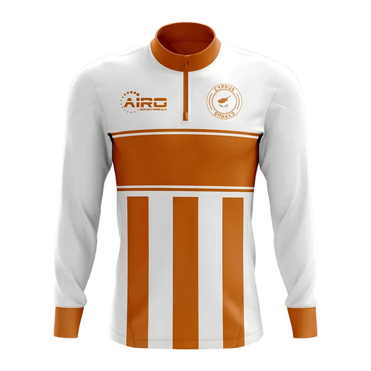 Cyprus Concept Football Half Zip Midlayer Top (White-Orange)_0