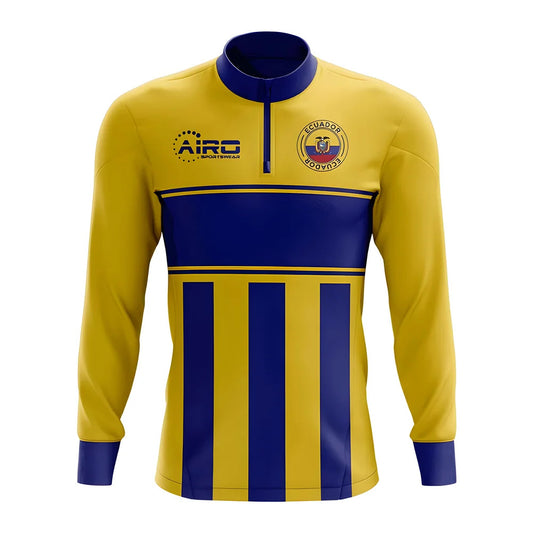 Ecuador Concept Football Half Zip Midlayer Top (Yellow-Blue)_0