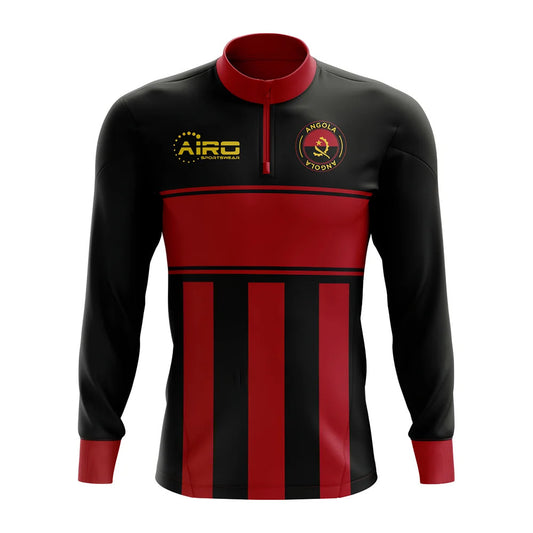 Angola Concept Football Half Zip Midlayer Top (Black-Red)_0