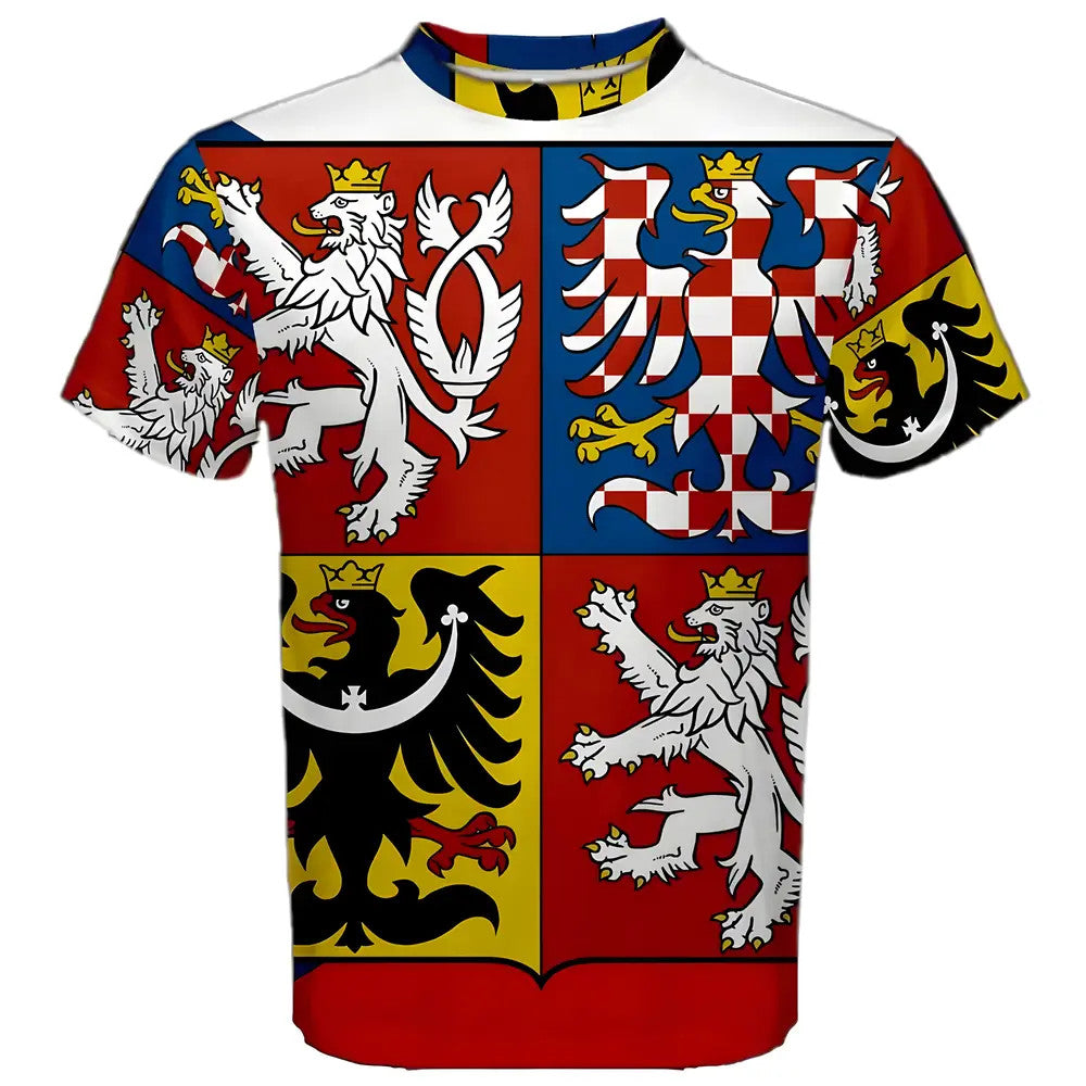 Czech Republic Coat of Arms Sublimated Sports Jersey_0