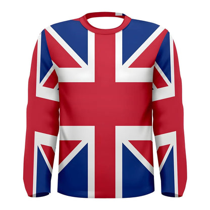 Great Britain Flag Long Sleeve Sublimated Sports Jersey_0