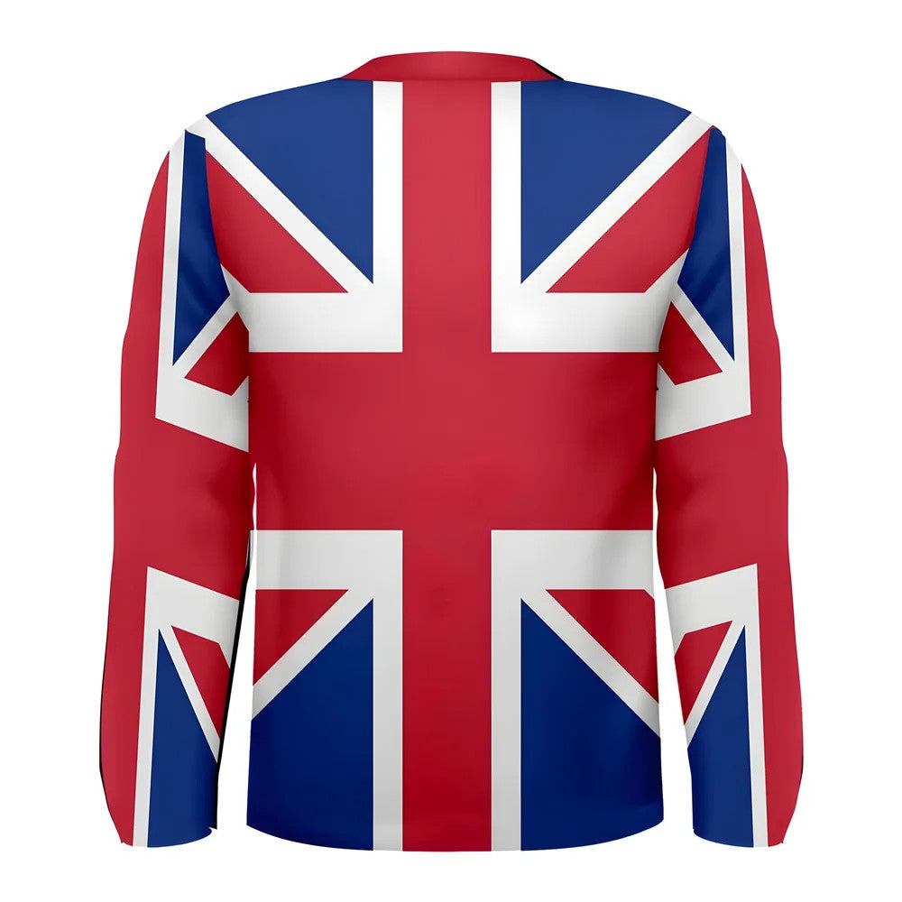Great Britain Flag Long Sleeve Sublimated Sports Jersey_1