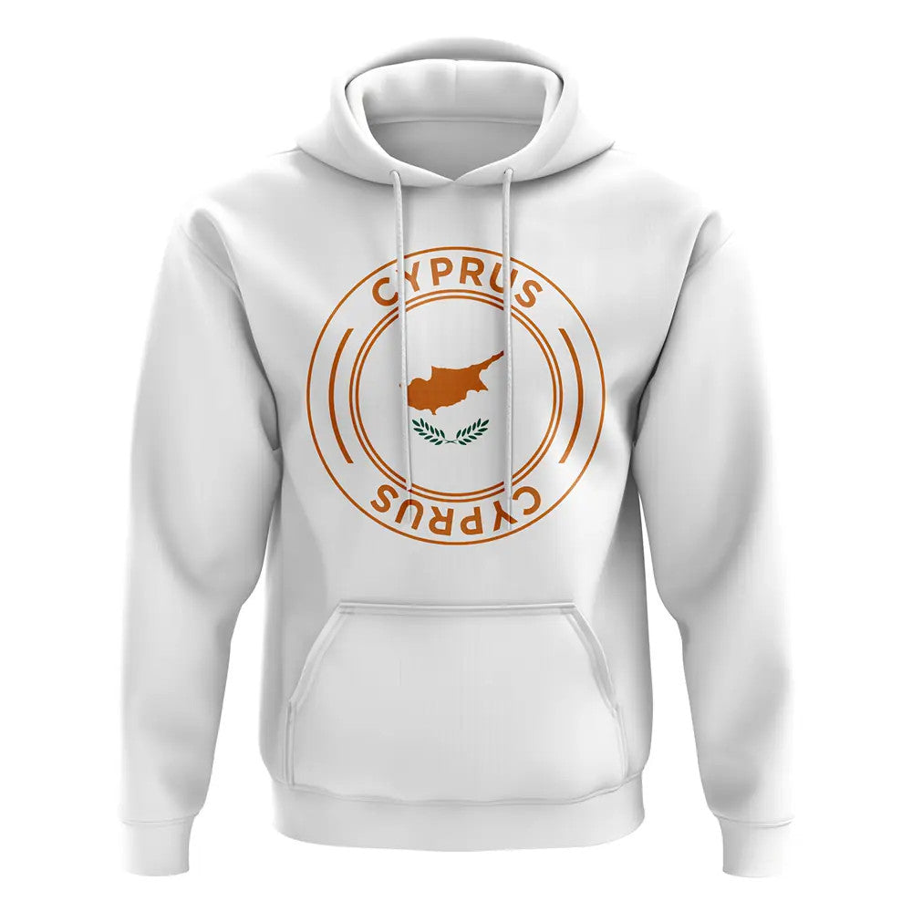 Cyprus Football Badge Hoodie (White)_0