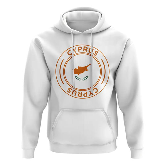 Cyprus Football Badge Hoodie (White)_0