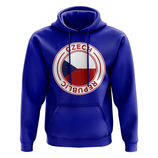 Czech Republic Football Badge Hoodie (Royal)_0
