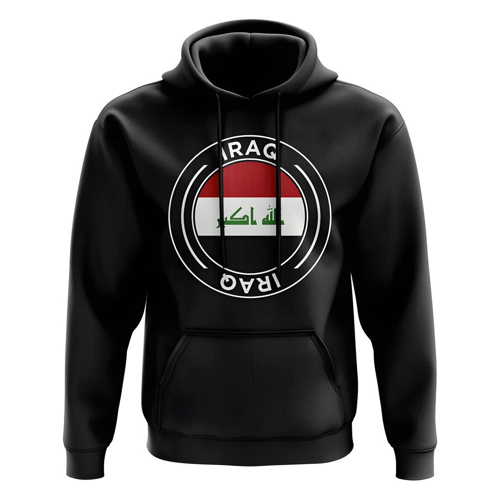 Iraq Football Badge Hoodie (Black)_0
