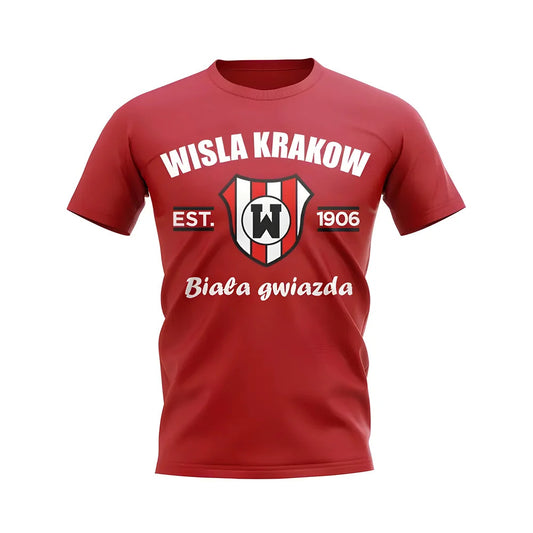 Wisla Krakow Established Football T-Shirt (Red)_0