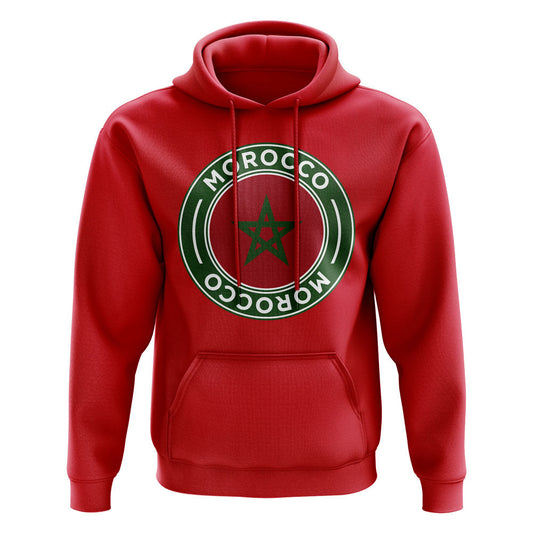 Morocco Football Badge Hoodie (Red)_0