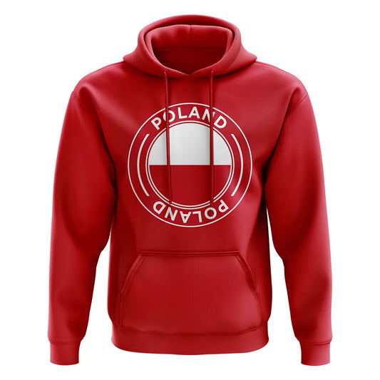 Poland Football Badge Hoodie (Red)_0