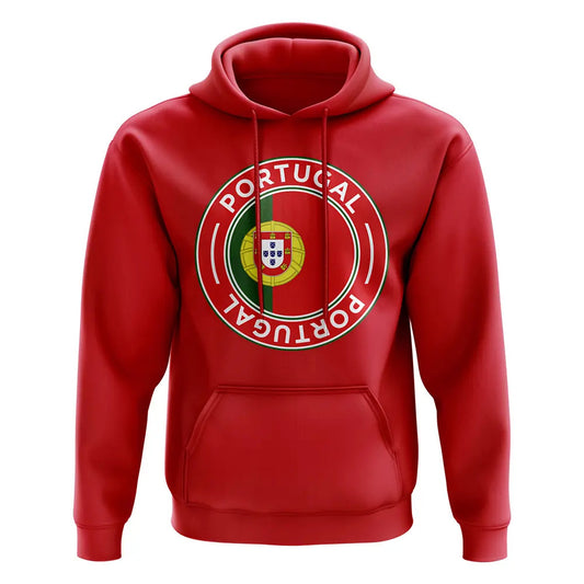 Portugal Football Badge Hoodie (Red)_0