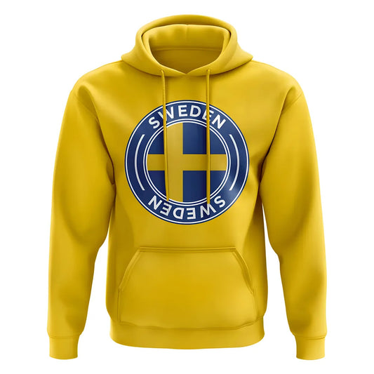 Sweden Football Badge Hoodie (Yellow)_0