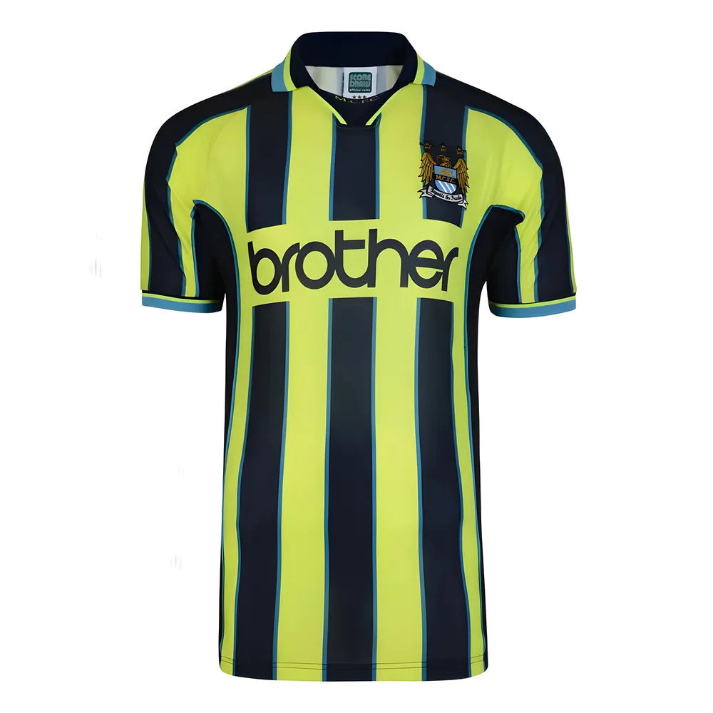Score Draw Manchester City 1999 Wembley Retro Football Shirt_0